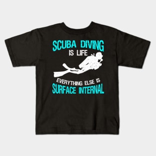 Vintage Distressed Scuba Diving Shirt Funny Scuba Diver Dive Kids T-Shirt